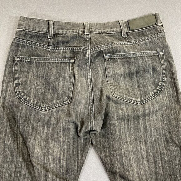 Zegna Sport Jeans Men’s 34x32 Distressed Gray Cotton Straight Denim Zip Fly READ - Picture 6 of 11